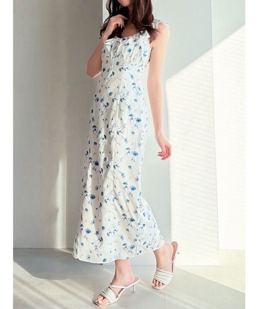 【memorif.】フラワーIラインワンピース