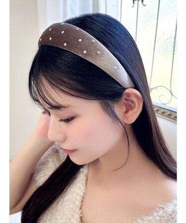 ビジュードットベロアカチューシャ