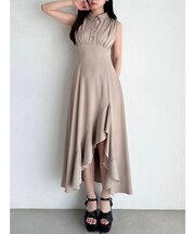 ヘムアシメノースリシャツワンピース