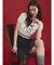 ロゴジャガードニットトップス