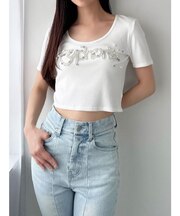 デコラティブクロップドTシャツ