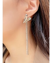 メタルハートロングピアス