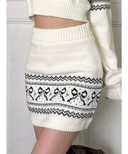 ノルディックニットミニスカート【セットアップ着用可能】