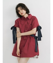ウエストリボンチュニックシャツ
