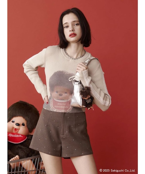 【monchhichi×jouetie】フォトプリントニット