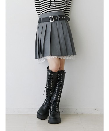 ベルトヘムレースミニスカート【セットアップ対応】