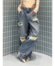 【Something ×PosTokyo】PANEL BALLON WIDE DENIM