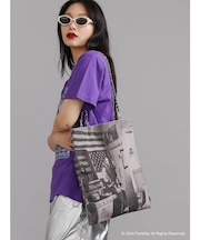 【JANIS】chain and synthetic leather strap tote bag【コラボ】