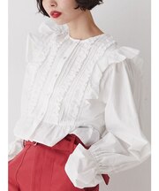 クロップドフリルブラウス