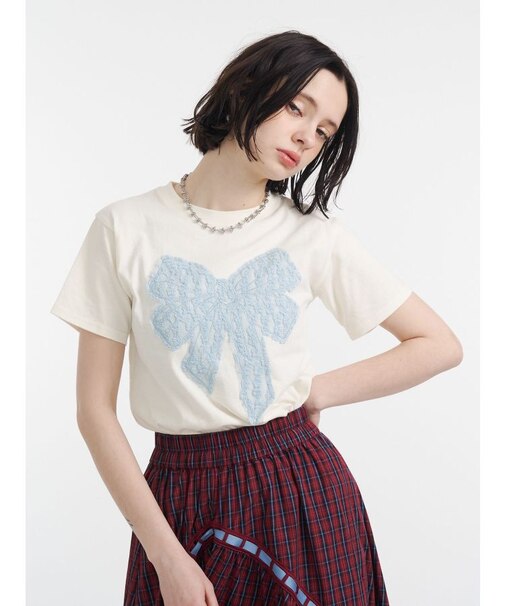 リボンドッキングTシャツ