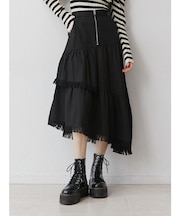 フリンジティアードスカート