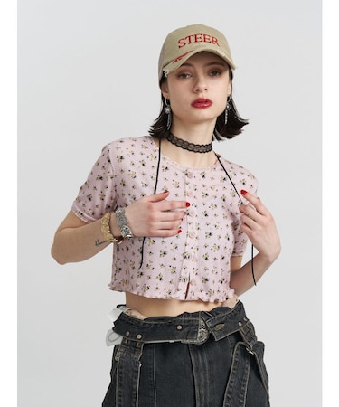 フラワーカットカーデ【セット対応】