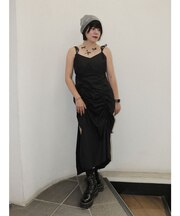 シャーリングキャミワンピース