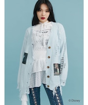 【ディズニーコレクション】ダメージルーズニットカーデ