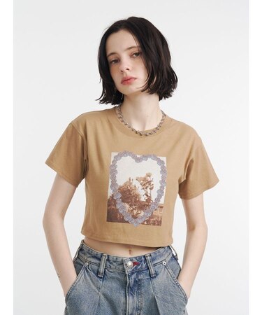 フラワーフォトフィットTシャツ