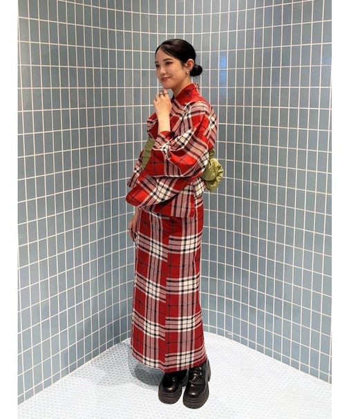 【jouetieオリジナル】タータンチェックセパレート浴衣セット
