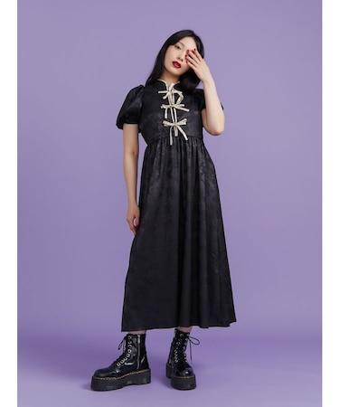 チャイナリボンロングワンピース