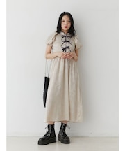 チャイナリボンロングワンピース