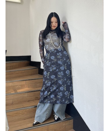 フラワーシアーワンピース