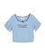 レースネックロゴパフTシャツ