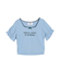 レースネックロゴパフTシャツ