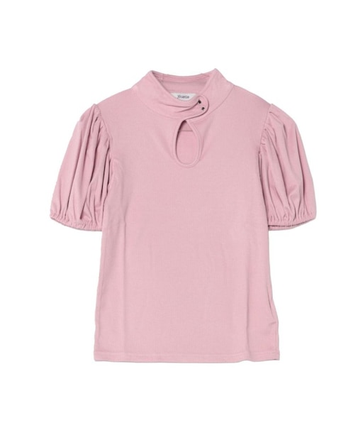 ハイネックボリュームスリーブトップス