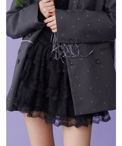 ドッキングレースフリルミニスカパン