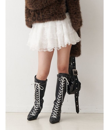 ドッキングレースフリルミニスカパン