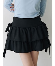 BIGリボンティアードミニスカパン