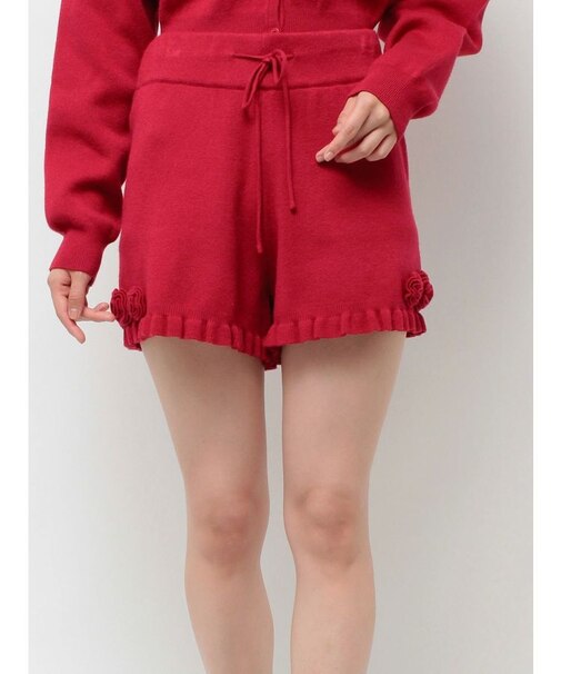 ローズモチーフニットショーパン【セットアップ対応】