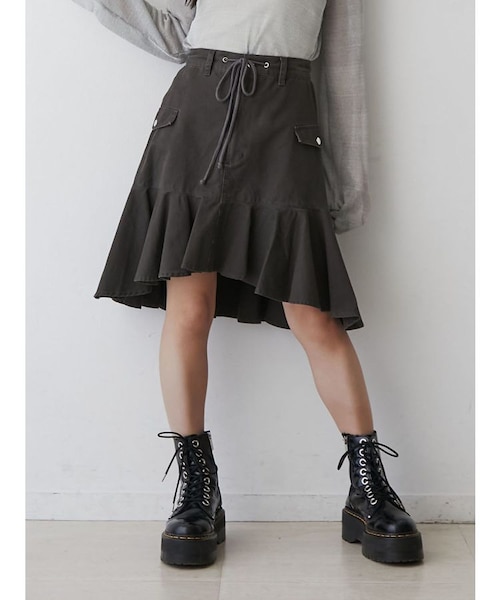 アシメヘムミドルスカート　9900円→7900円 アシメヘムミドルスカート｜ジュエティの通販｜&mall（アンド