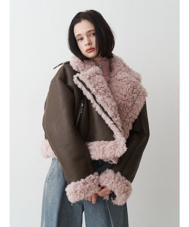 フェイクムートンショートジャケット