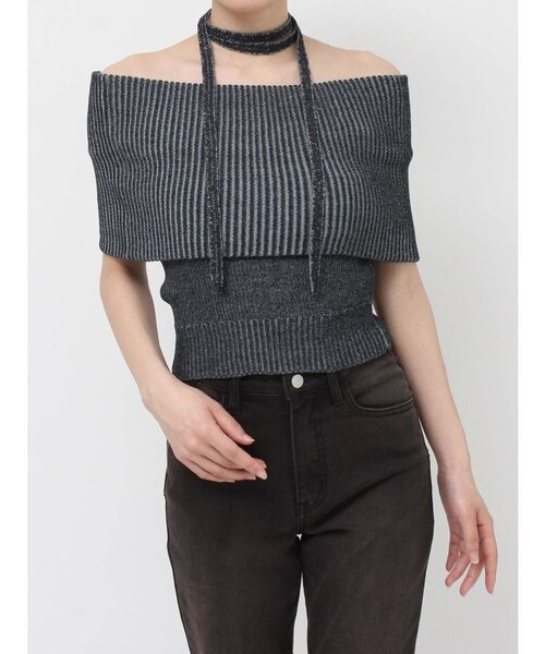 ニット セーター 「25AW PRE-ORDER」Multiway Off Shoulder Knit Pullover/マルチウェイオフショルニット マルチウェイオフショルニット｜ジュエティの通販｜&mall