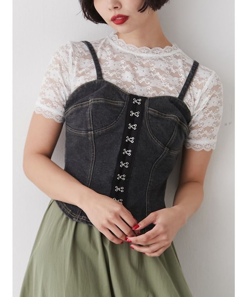 D&G デニム ビスチェ コルセット コルセットライクデニムビスチェ｜ジュエティの通販｜&mall