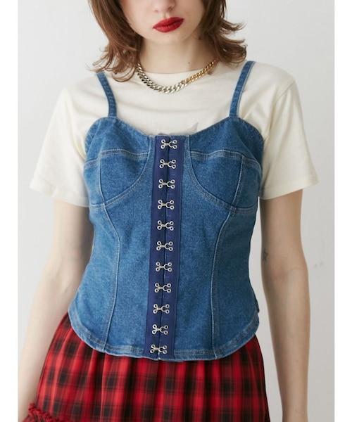 D&G デニム ビスチェ コルセット forksy.】デニムコルセットビスチェ forksy.│MONO-MART