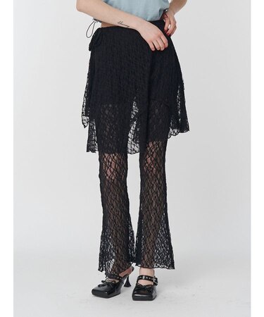 ラップレイヤードレースパンツ