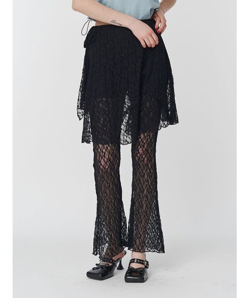 ラップレイヤードレースパンツ