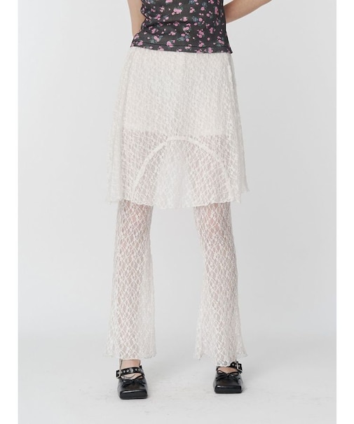 ラップレイヤードレースパンツ