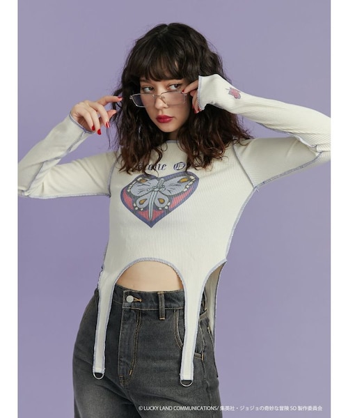 「ジョジョの奇妙な冒険ストーンオーシャン」ガーターフィットTシャツ ジョジョの奇妙な冒険 ストーンオーシャン】ガーターフィットT