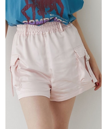 サテンキックパンツ