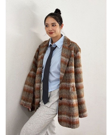 ウールライクジャケットコート