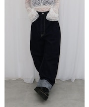 【Something】スーパーハイライズワイドストレートデニムパンツ