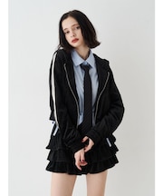 ベロアコンパクトラインZIPフーディ【セットアップ対応】