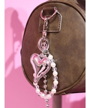 ハートモチーフビーズチャーム