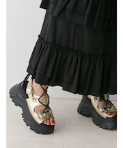 レースアップスニーカーソールサンダル