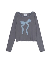 レースモチーフトップス