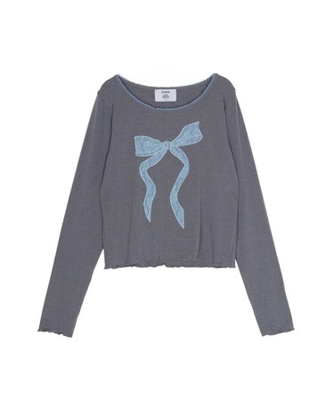 レースモチーフトップス