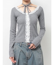 レースドッキングニット