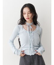 レースドッキングニット