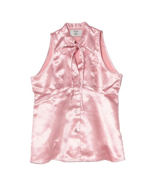 フロントリボンアメスリブラウス